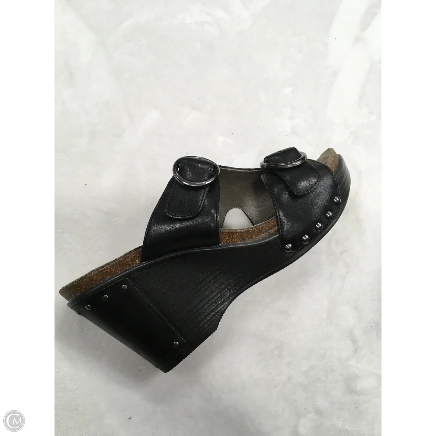 Sandals Heels Wedge By Dansko In Black, Size: 6
