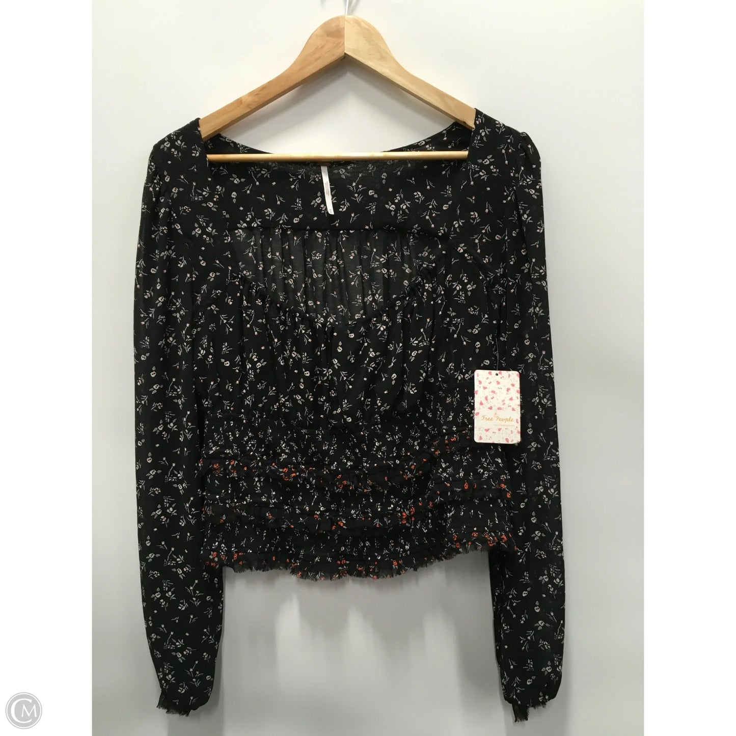 Top Long Sleeve By Free People In Floral Print, Size: M