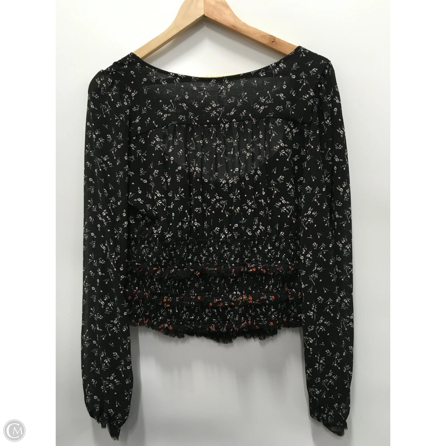 Top Long Sleeve By Free People In Floral Print, Size: M