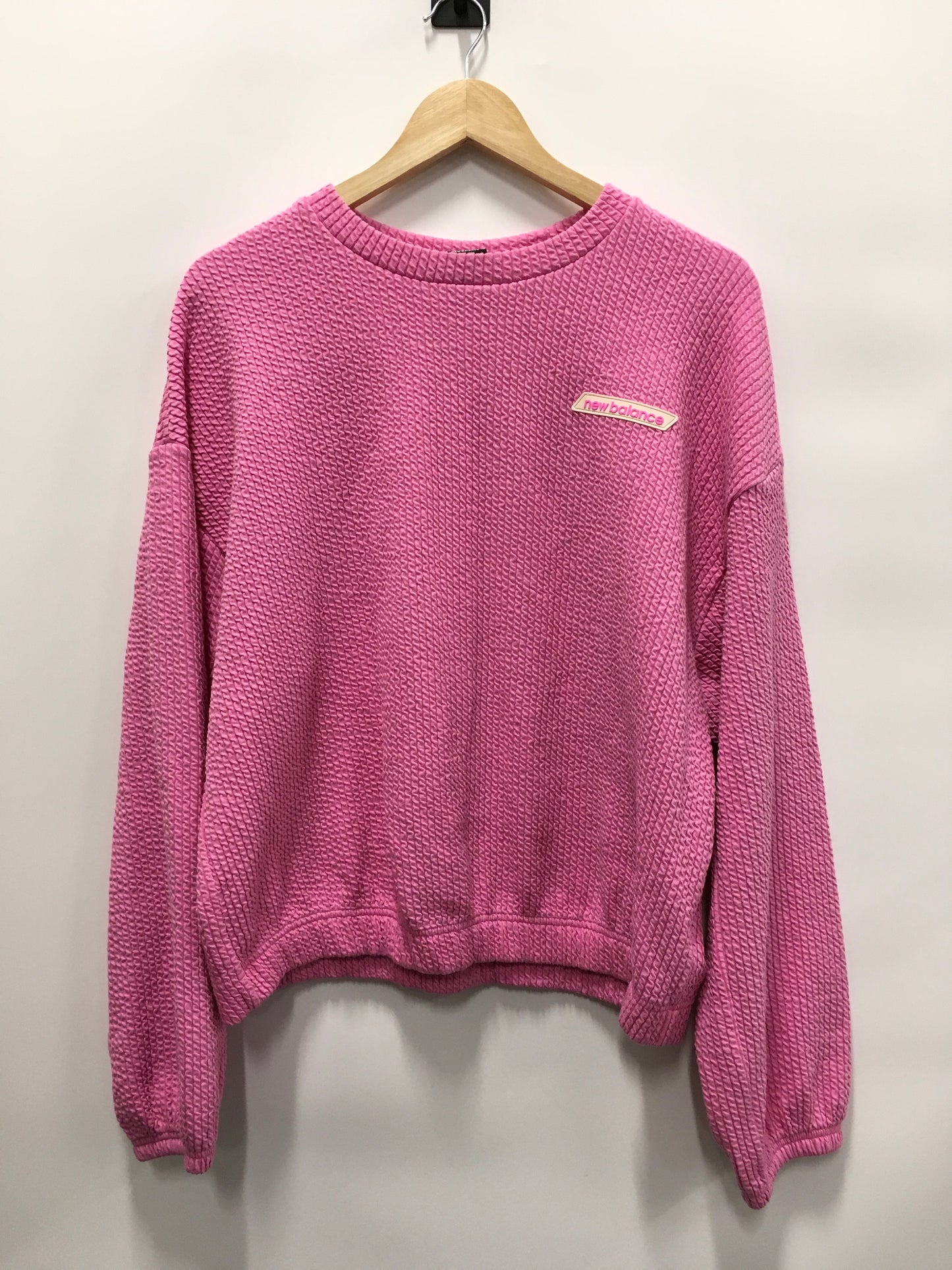 Athletic Sweatshirt Crewneck By New Balance In Pink, Size: L