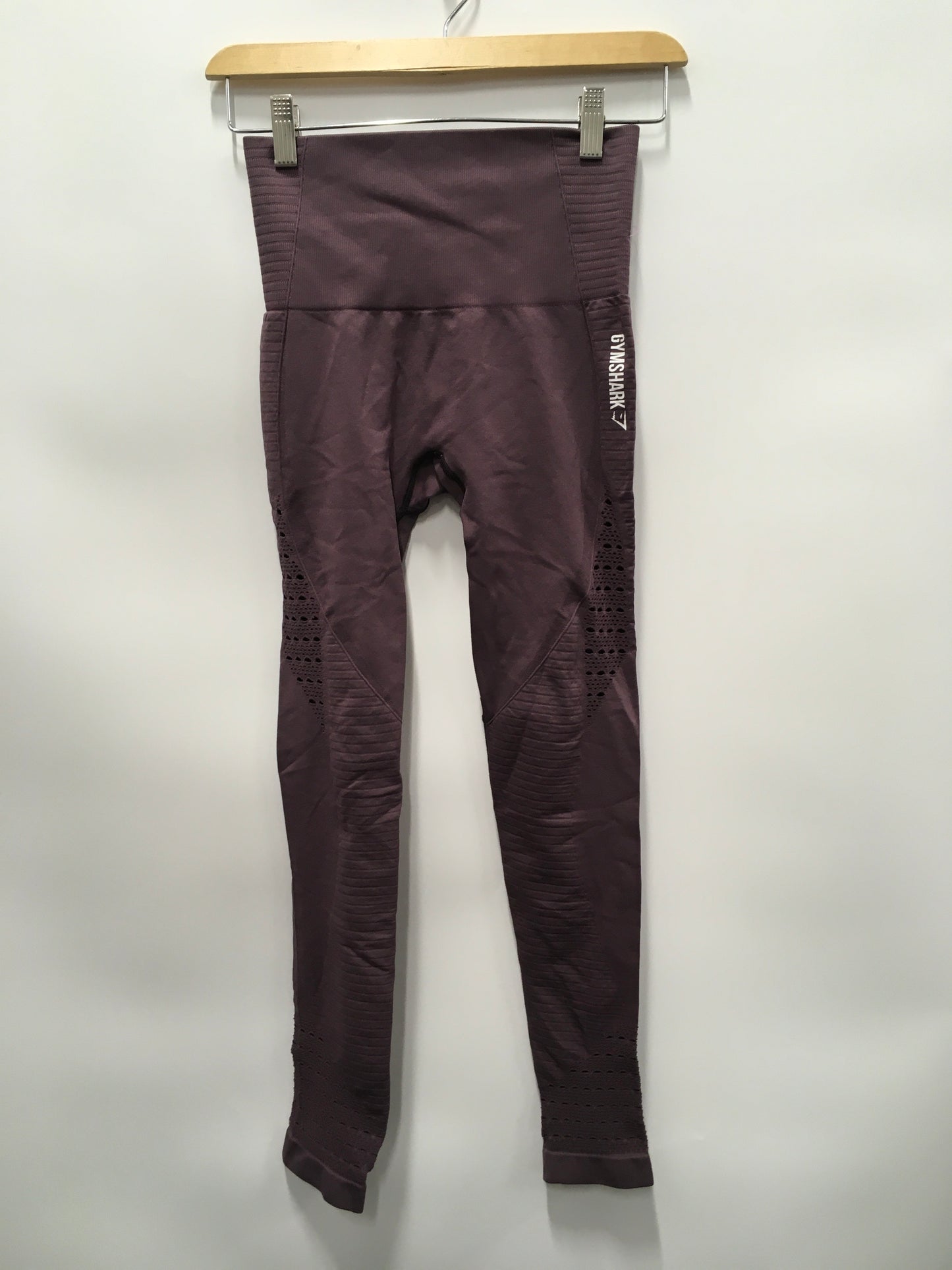 Purple Athletic Leggings Gym Shark, Size S