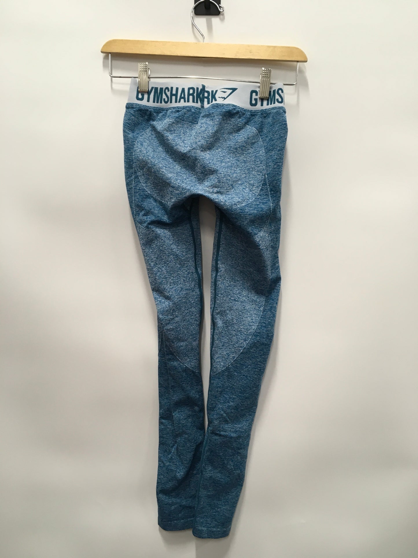 Blue Athletic Leggings Gym Shark, Size S