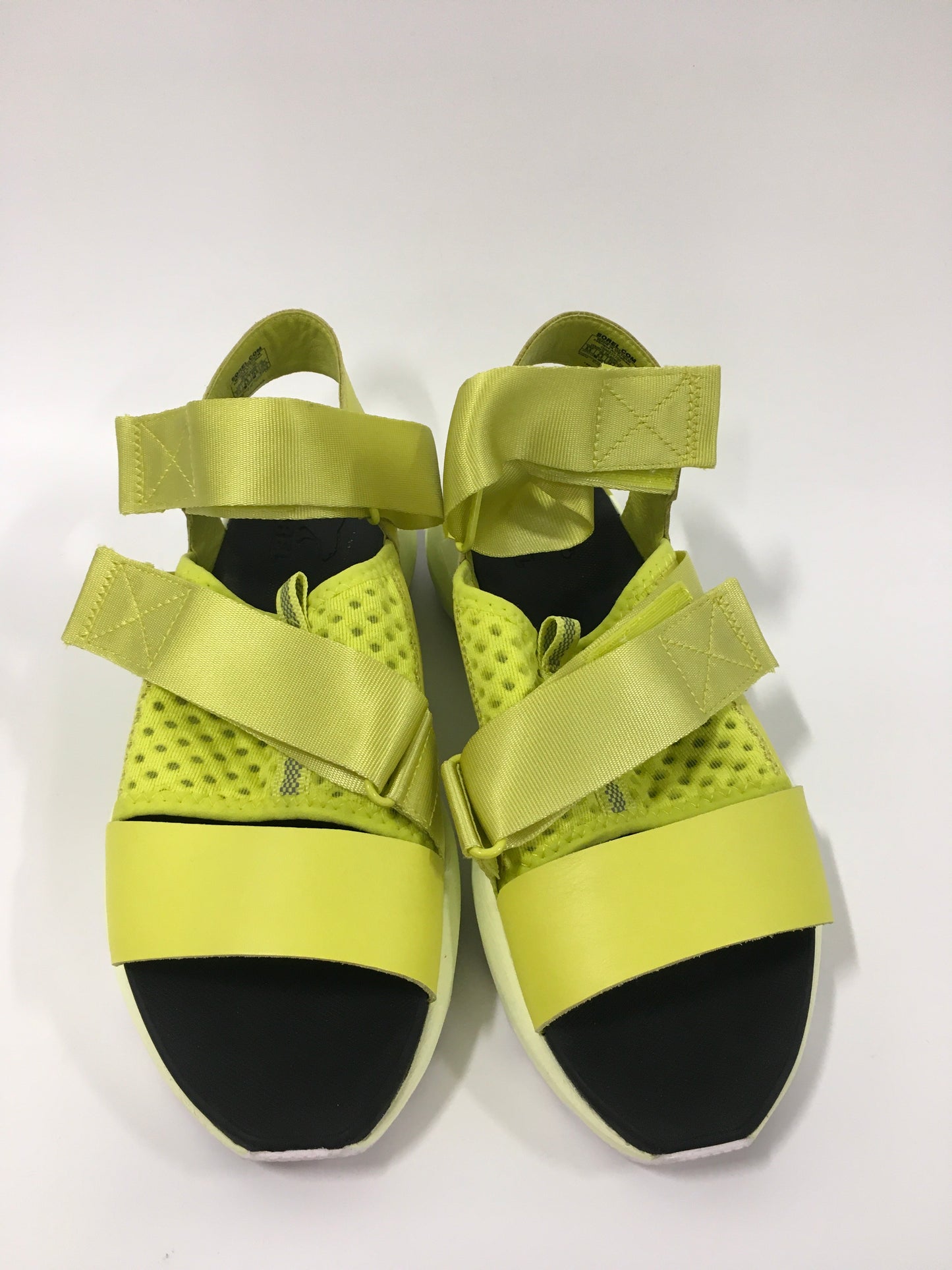 Green Sandals Heels Platform Sorel, Size 8.5