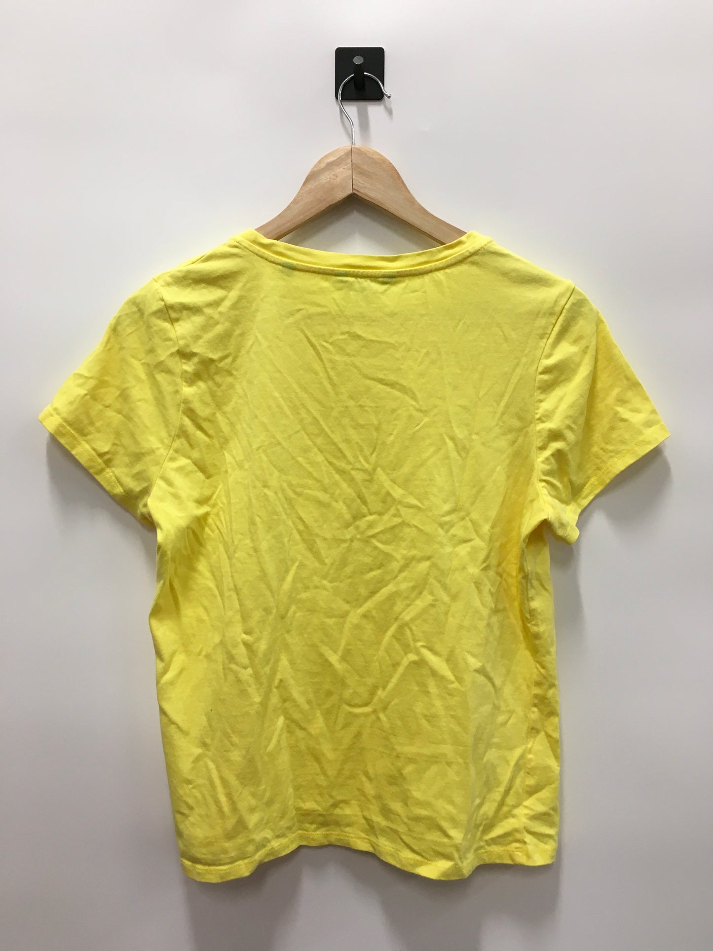 Yellow Top Short Sleeve Basic Draper James, Size M