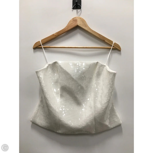 Top Sleeveless By Express In White, Size: L