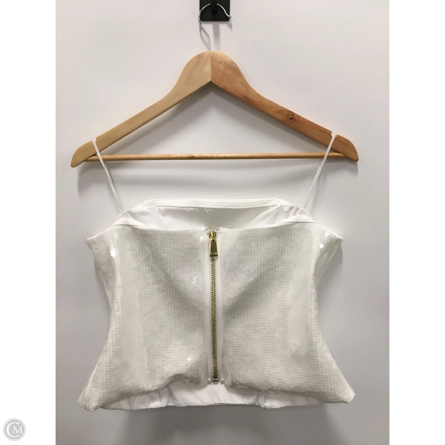 Top Sleeveless By Express In White, Size: L