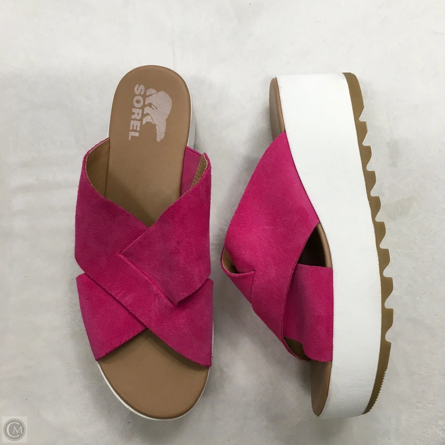 Sandals Heels Wedge By Sorel In Pink, Size: 9.5