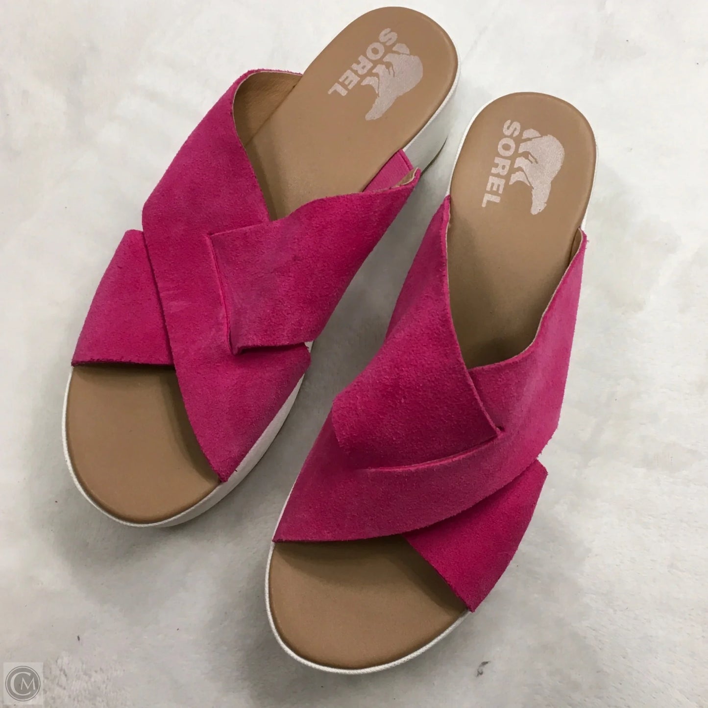 Sandals Heels Wedge By Sorel In Pink, Size: 9.5