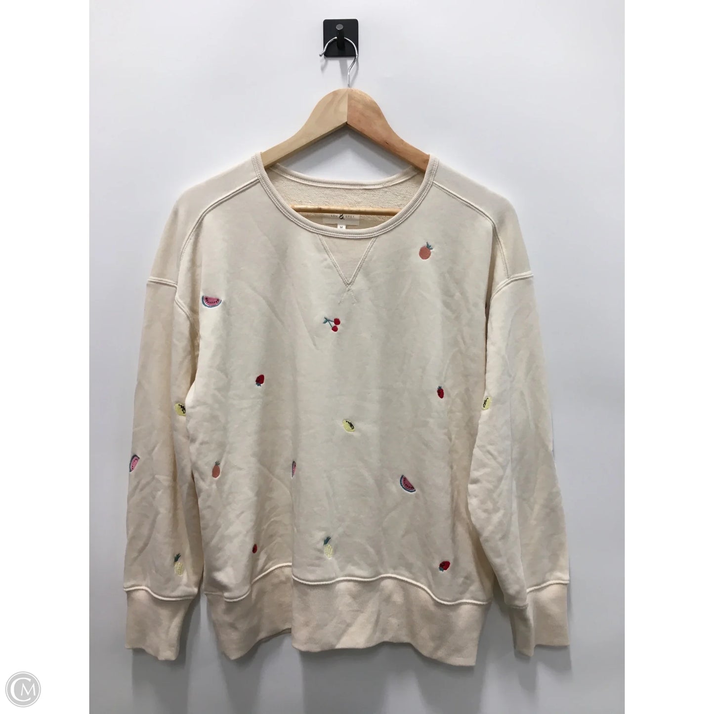 Top Long Sleeve By Lou And Grey In Cream, Size: M