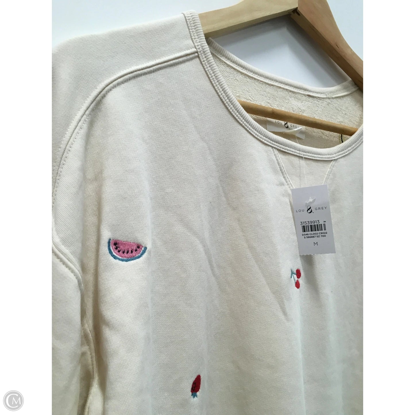 Top Long Sleeve By Lou And Grey In Cream, Size: M