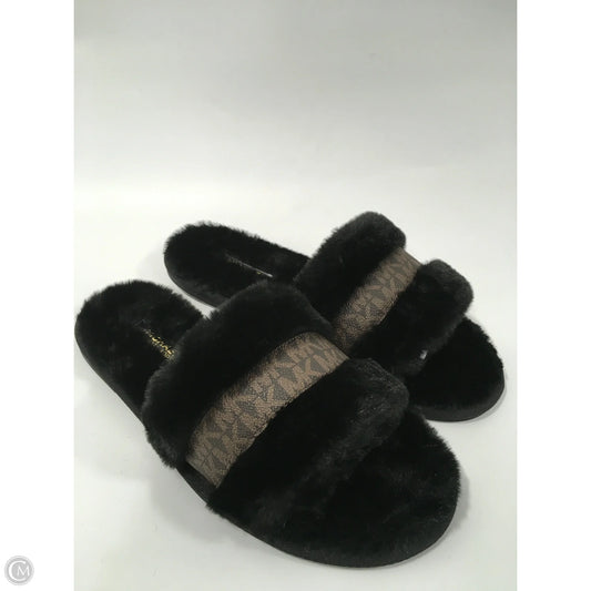 Slippers Designer By Michael Kors In Black, Size: 9
