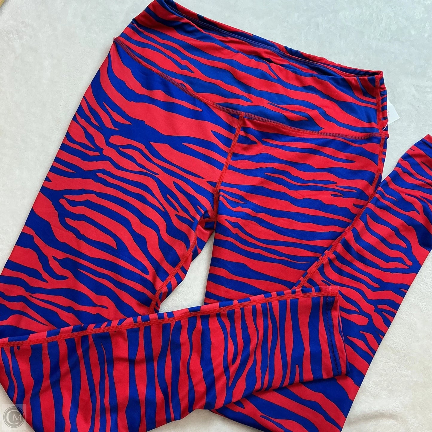 Athletic Leggings By Clothes Mentor In Blue & Red, Size: M