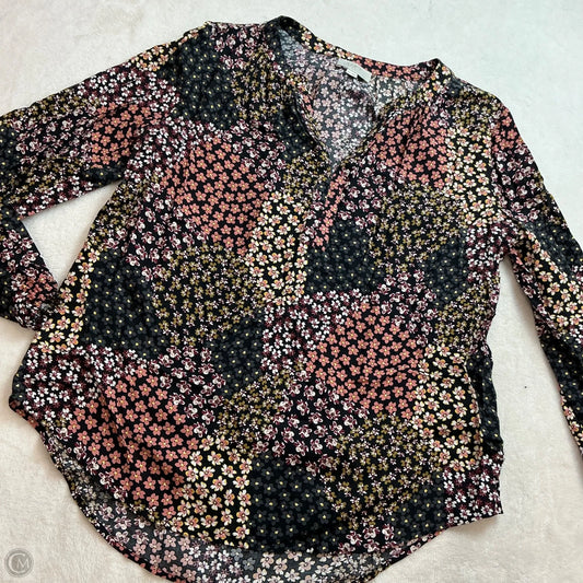Top Long Sleeve By Loft In Floral Print, Size: Mp