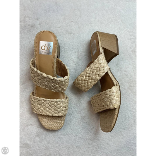 Sandals Heels Block By Dolce Vita In Tan, Size: 8