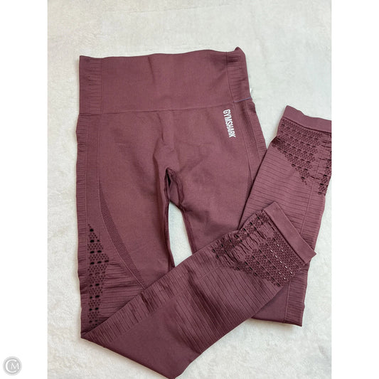 Athletic Leggings By Gym Shark In Maroon, Size: Xs