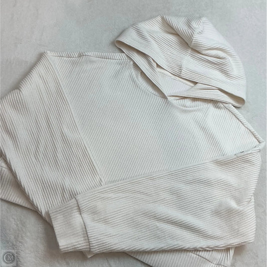 Sweatshirt Hoodie By Alo In Cream, Size: M