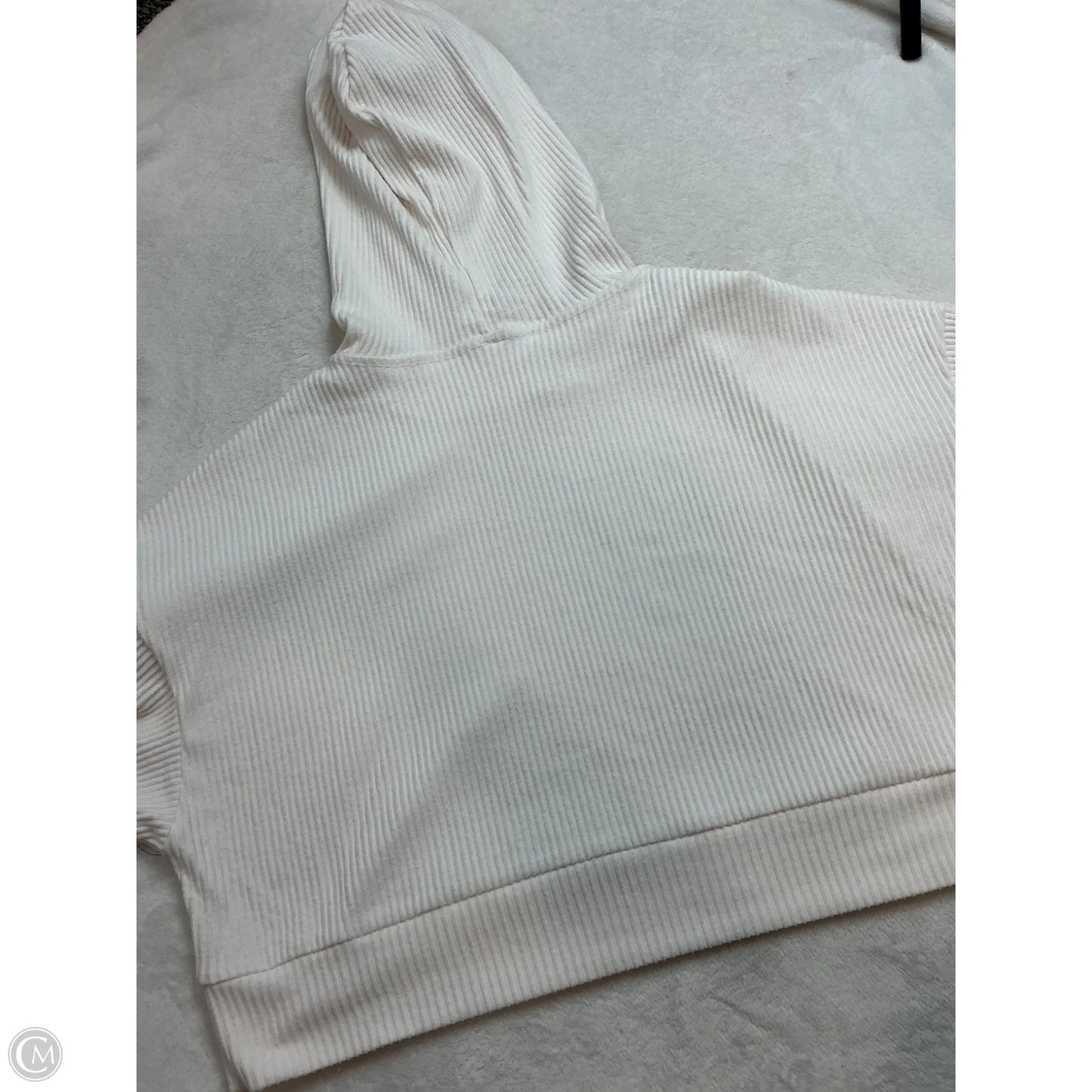 Sweatshirt Hoodie By Alo In Cream, Size: M
