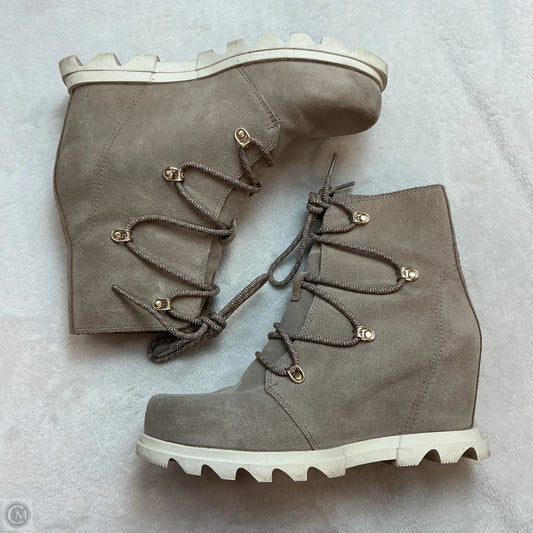 Boots Ankle Heels By Sorel In Tan, Size: 8.5