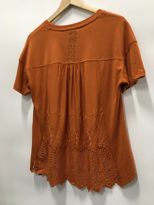 Top Short Sleeve By Tiny In Orange, Size: M