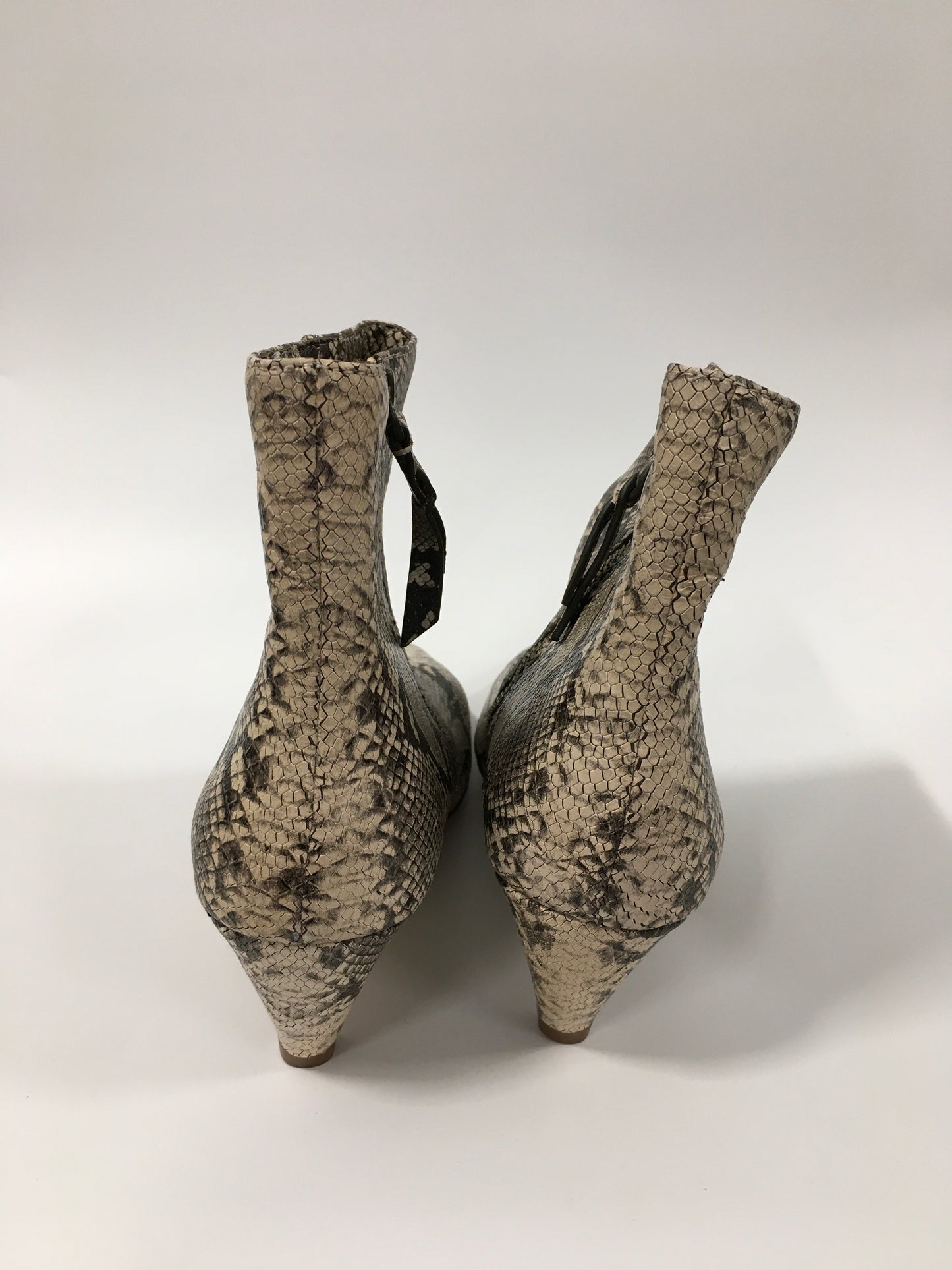 Snakeskin Print Boots Ankle Heels Splendid, Size 8.5