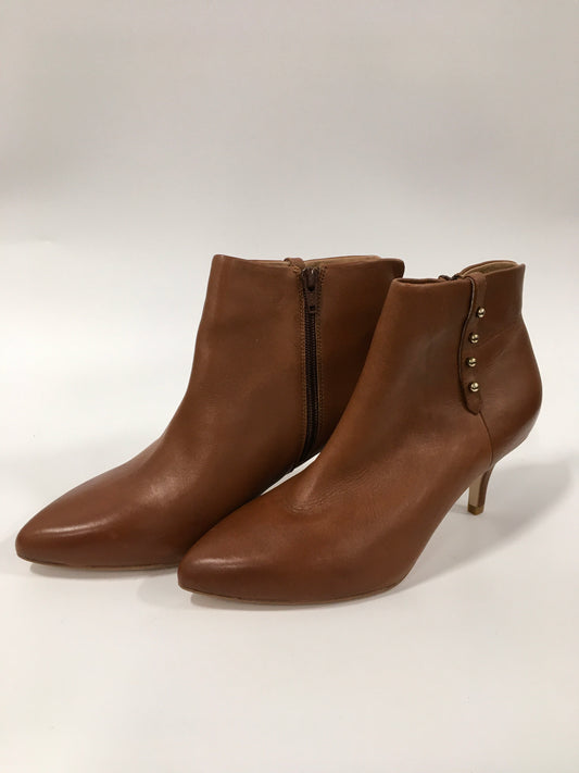 Brown Boots Ankle Heels Corso Cosmo, Size 8.5