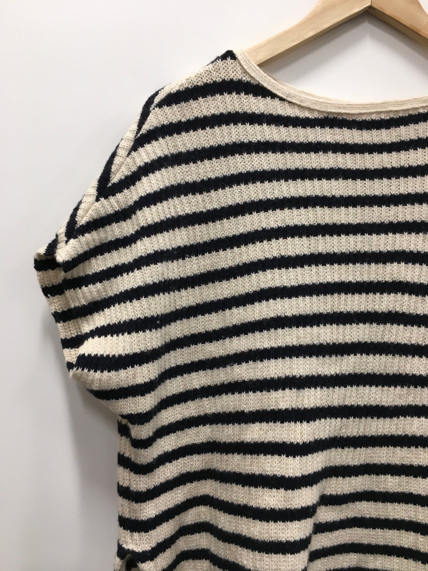 Sweater Short Sleeve By Tory Burch In Striped Pattern, Size: S