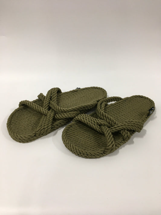 Green Sandals Flats Nomadic State of Mind, Size 9.5