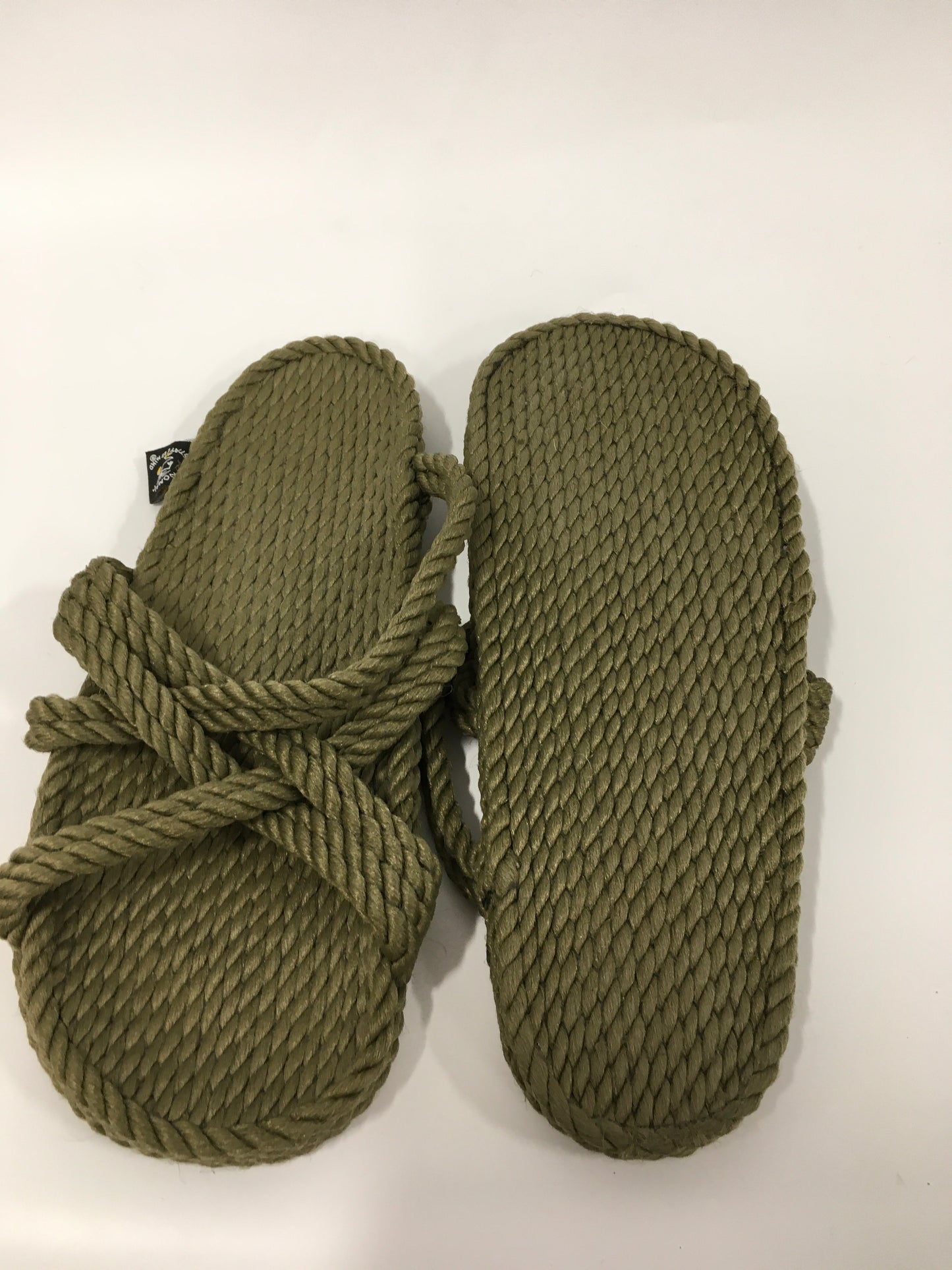 Green Sandals Flats Nomadic State of Mind, Size 9.5