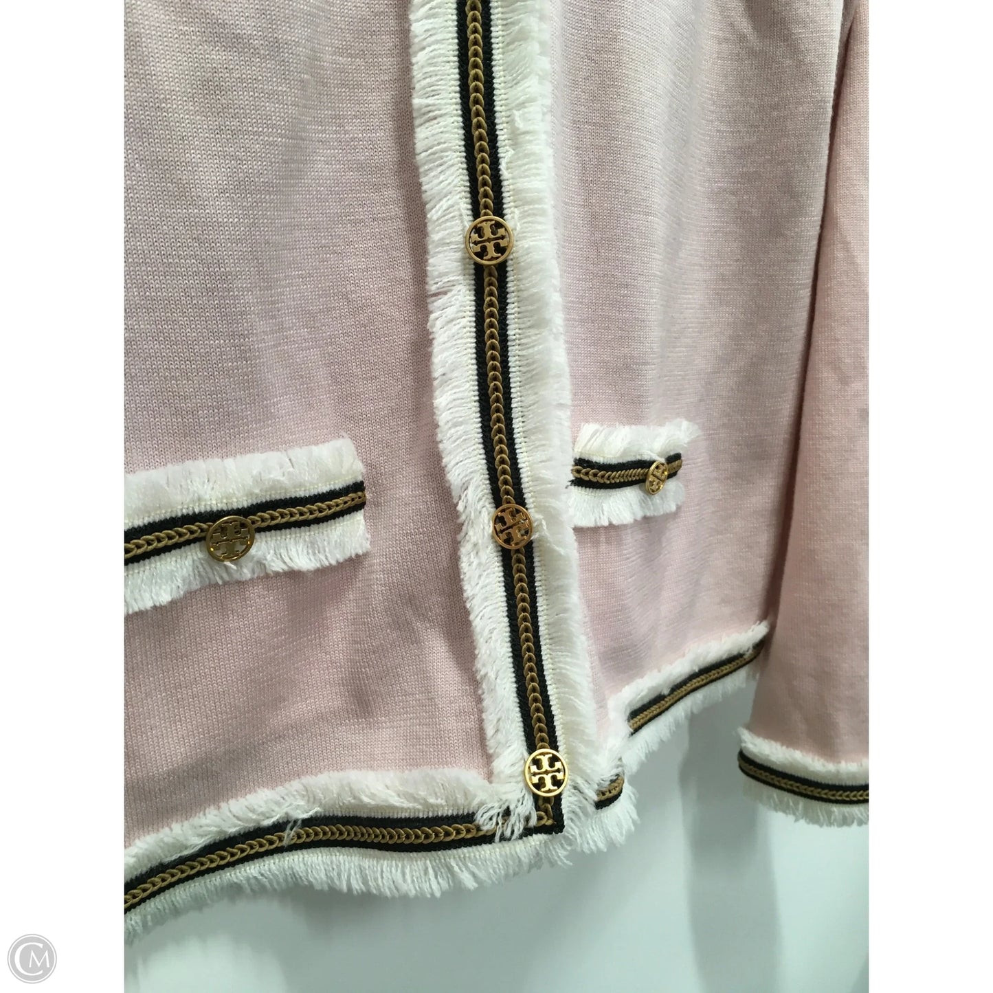 Blazer Designer By Tory Burch In Pink, Size: L