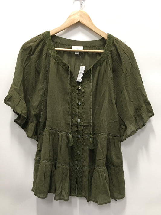 Top Short Sleeve By J Jill In Green, Size: S