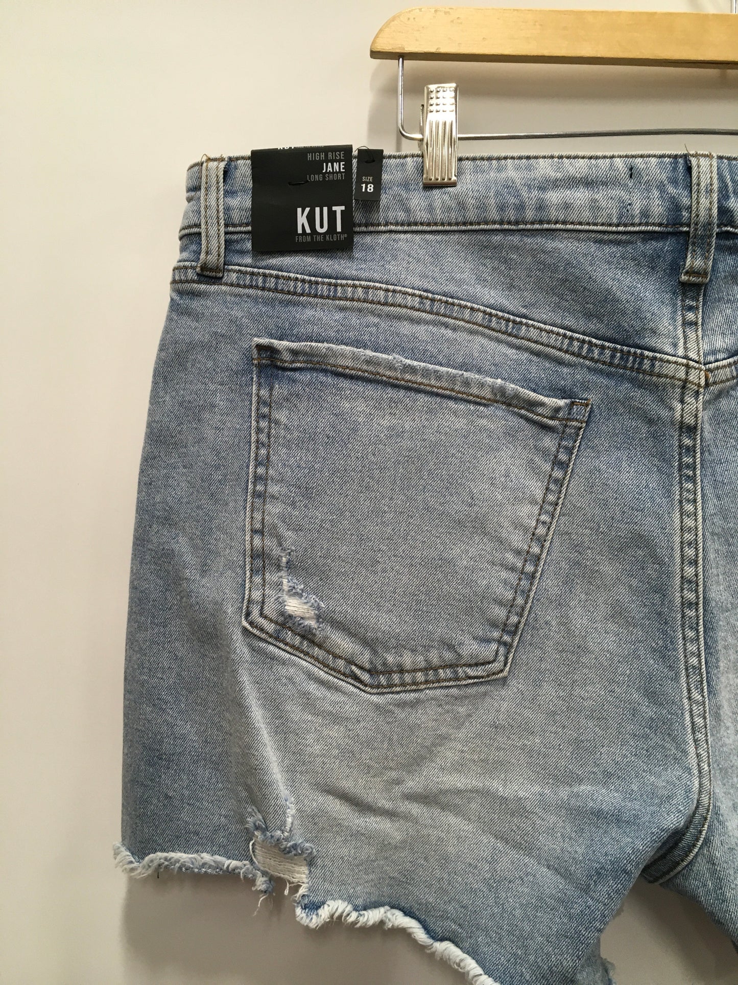 Blue Denim Shorts Kut, Size 18