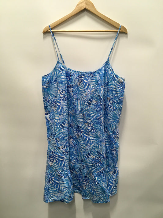 Blue Dress Casual Midi Lilly Pulitzer, Size Xl