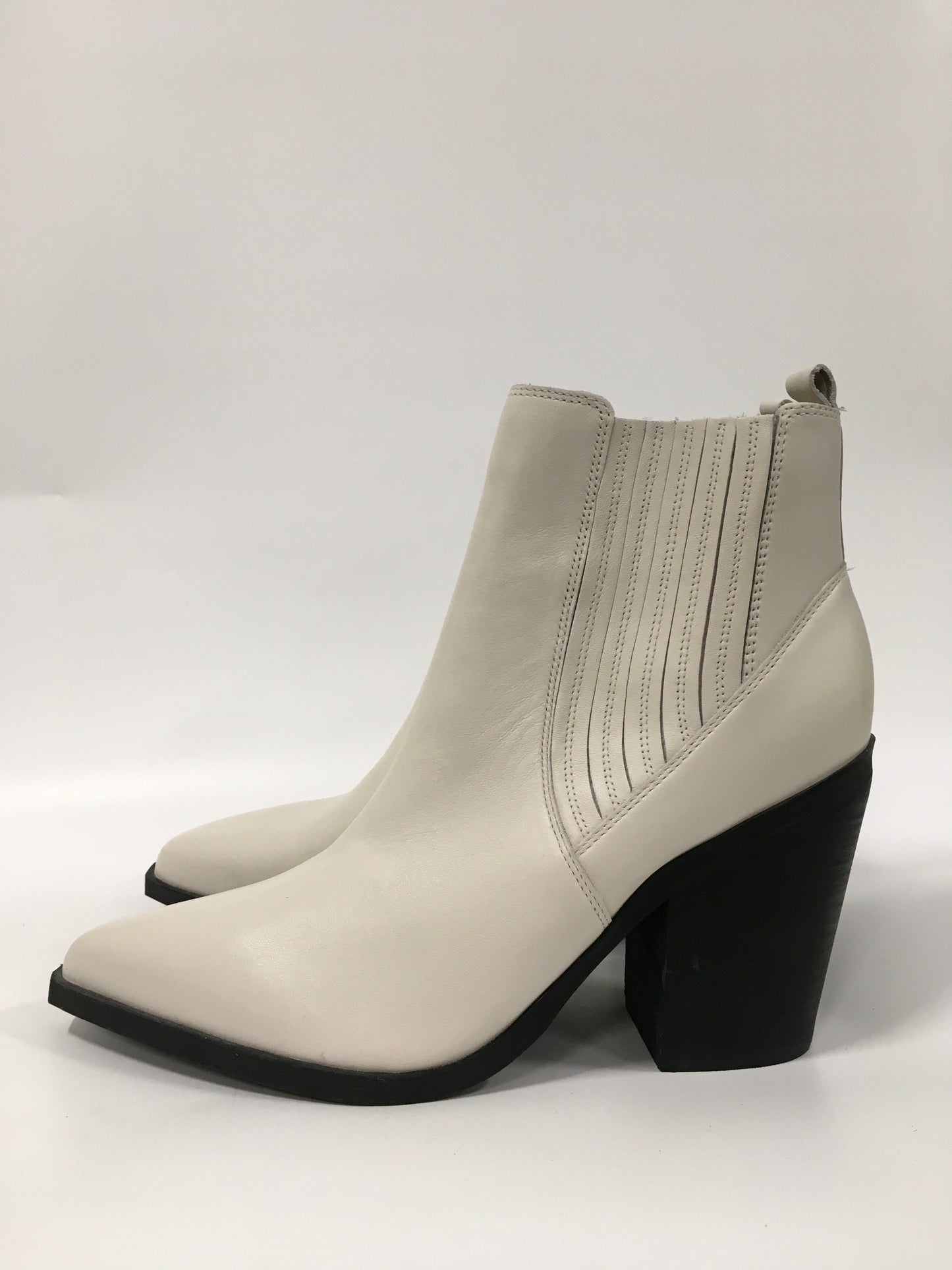 Boots Ankle Heels By Marc Fisher In White, Size: 10