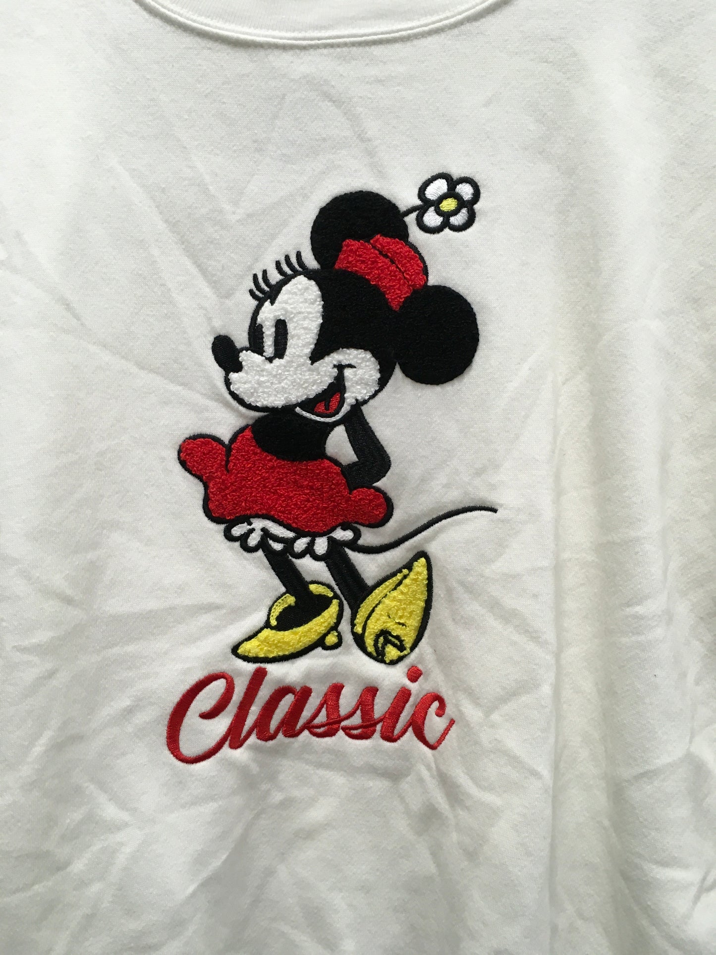 Sweatshirt Crewneck By Disney Store In White, Size: S