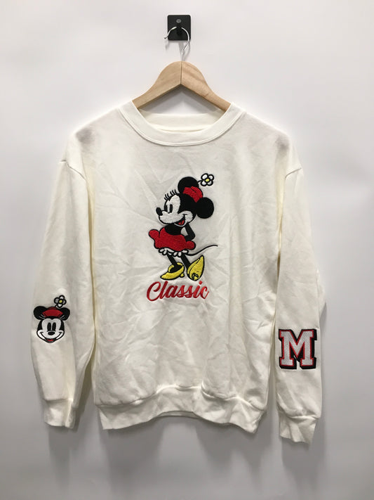 Sweatshirt Crewneck By Disney Store In White, Size: S