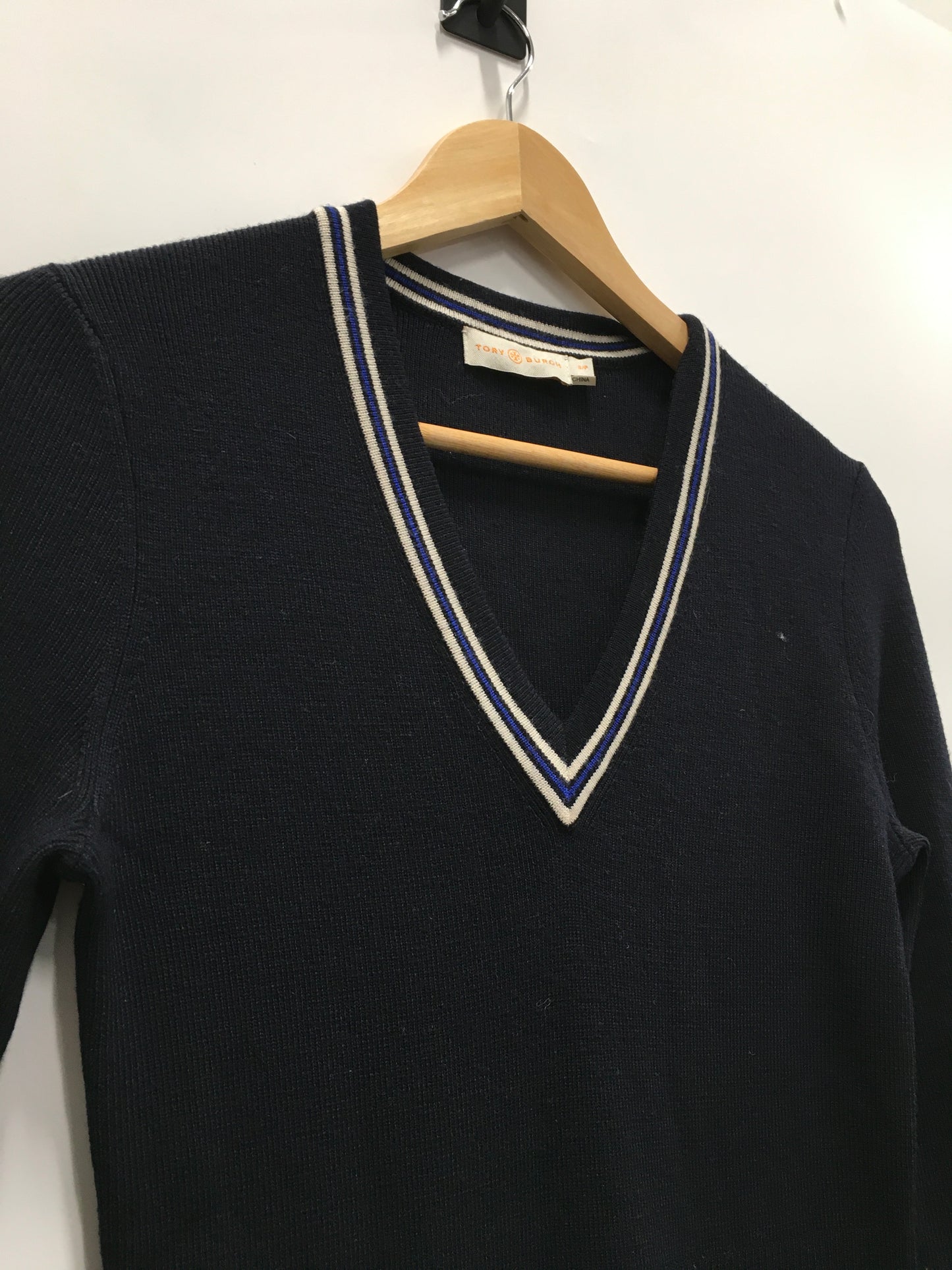 Dress Sweater By Tory Burch In Blue, Size: S