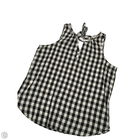 Top Sleeveless By Loft In Black & White, Size: Sp