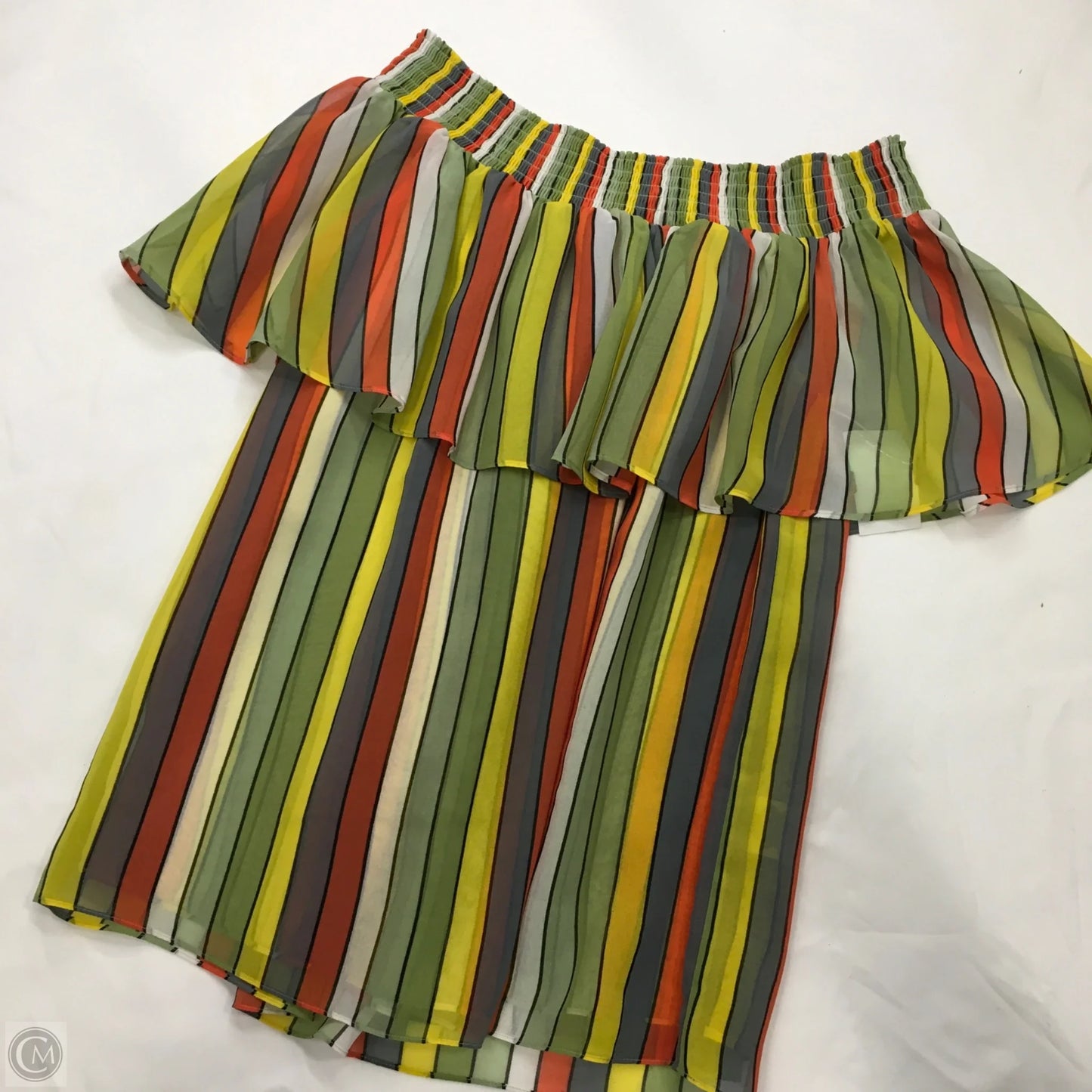 Top Sleeveless By Cabi In Striped Pattern, Size: Xs
