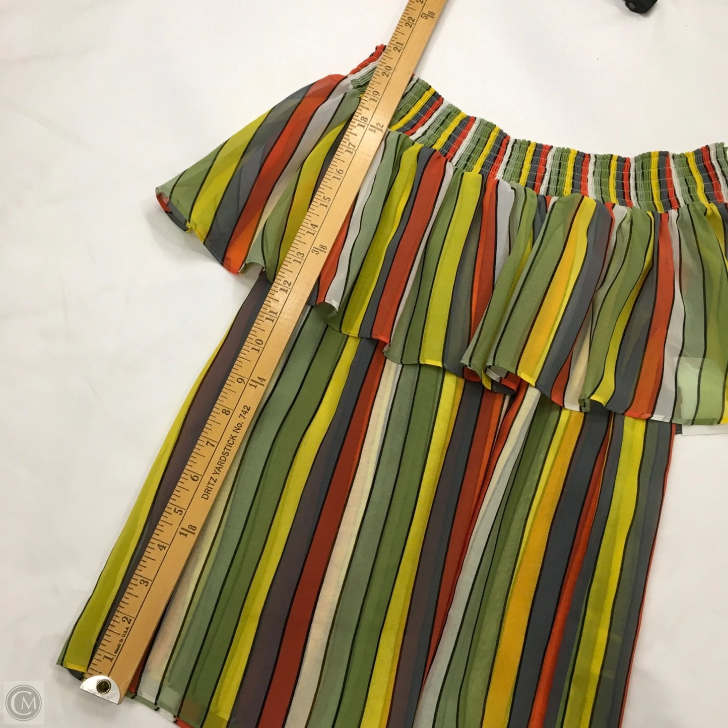 Top Sleeveless By Cabi In Striped Pattern, Size: Xs