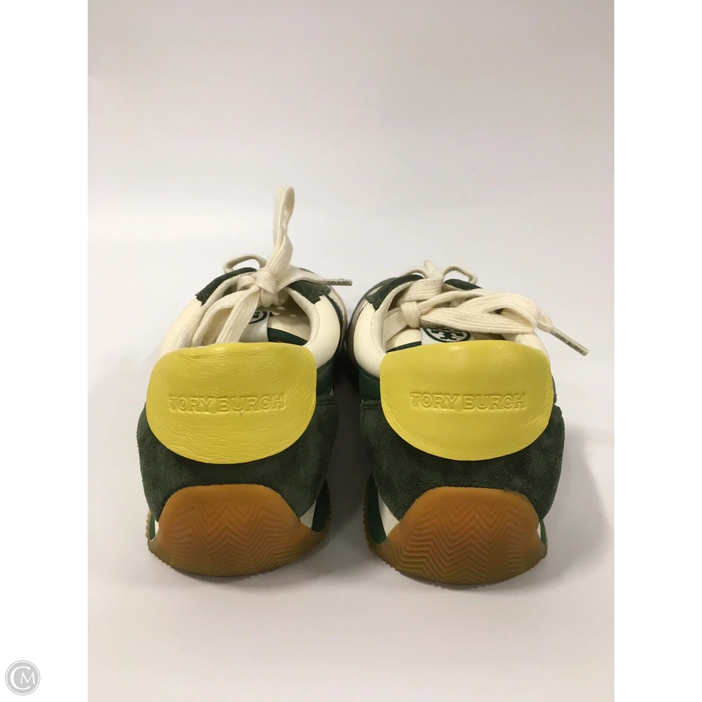 Shoes Designer By Tory Burch In Green & White, Size: 9.5