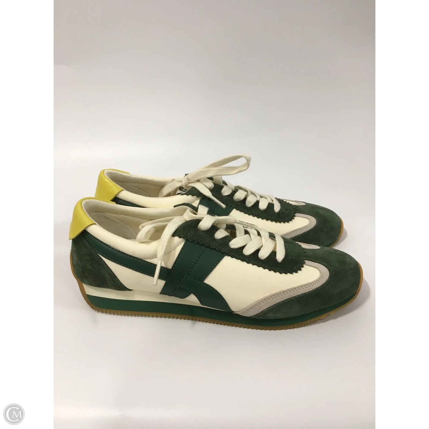 Shoes Designer By Tory Burch In Green & White, Size: 9.5