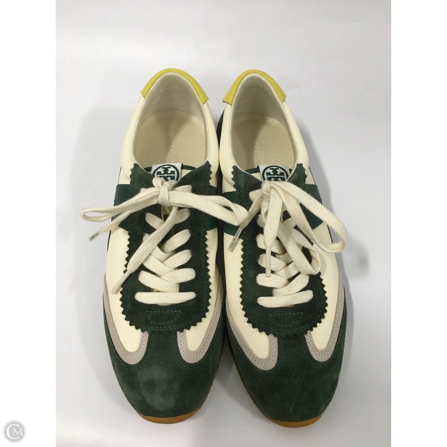 Shoes Designer By Tory Burch In Green & White, Size: 9.5