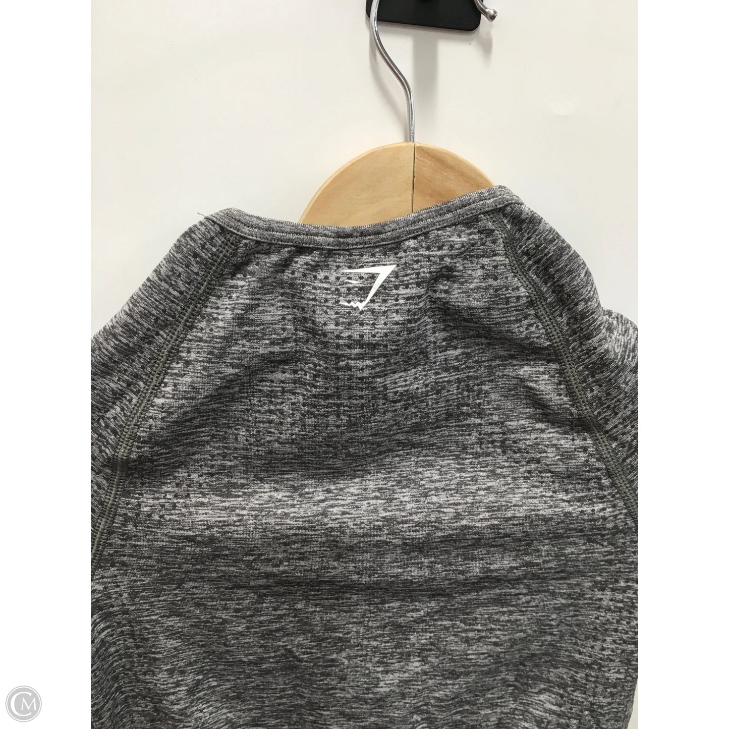 Athletic Top Long Sleeve Crewneck By Gym Shark In Grey, Size: Xs