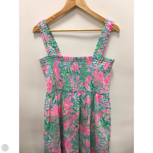 Dress Designer By Lilly Pulitzer In Blue & Pink, Size: 14