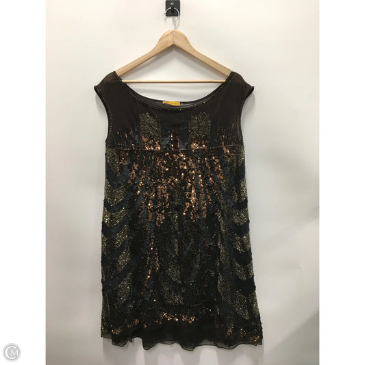 Dress Party Short By Farahkhan In Brown, Size: Xs