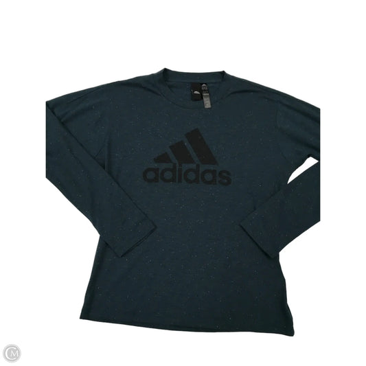 Athletic Top Long Sleeve Crewneck By Adidas In Blue, Size: S