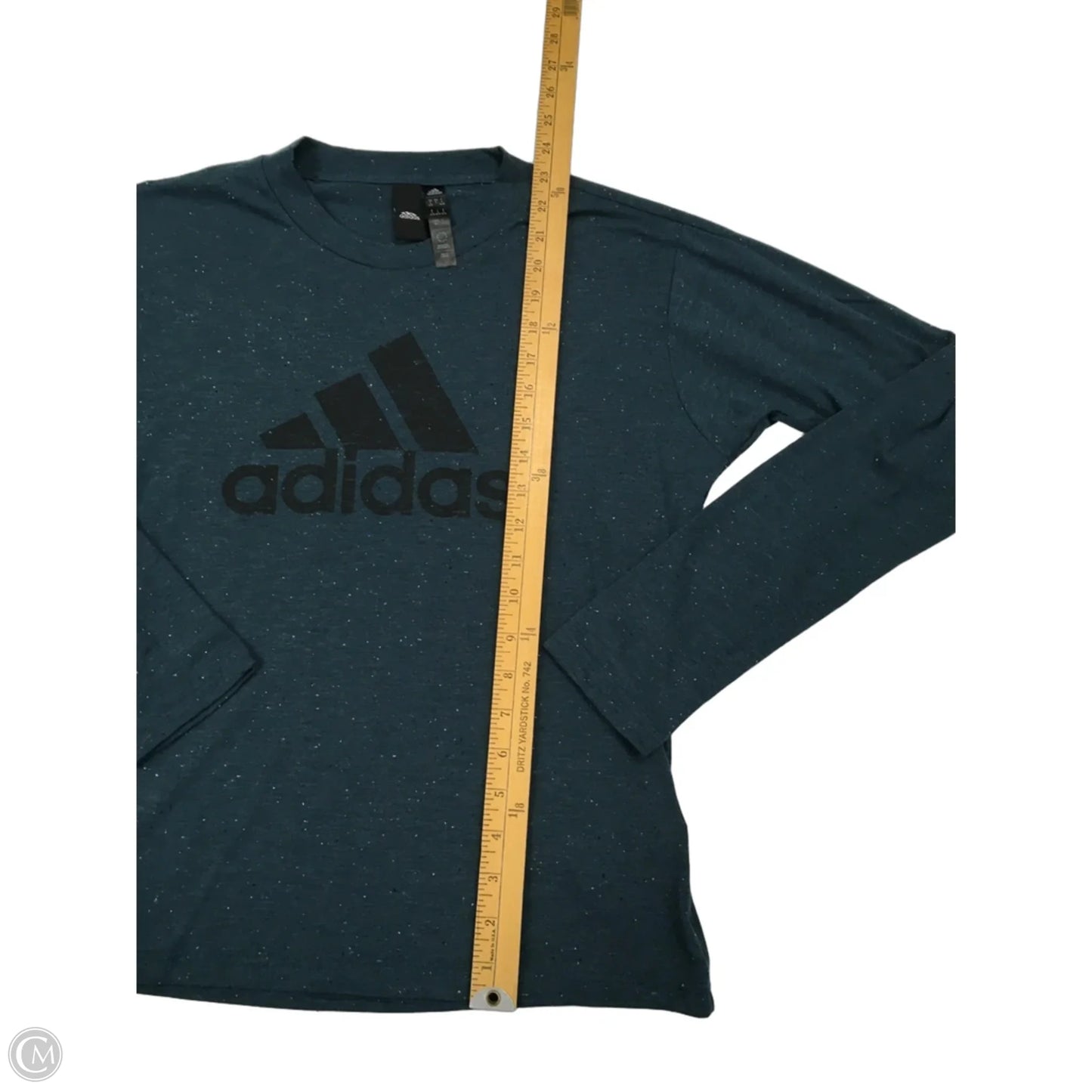 Athletic Top Long Sleeve Crewneck By Adidas In Blue, Size: S
