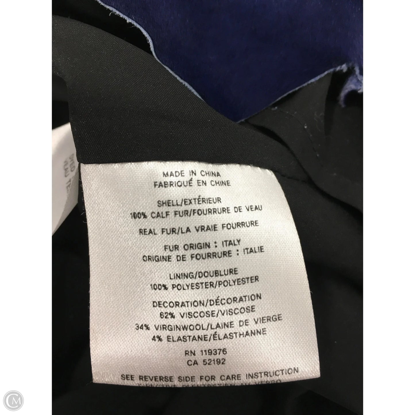 Top Sleeveless Designer By Helmut Lang In Black & Blue, Size: L