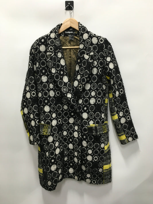 Black White Coat Wool Desigual, Size L