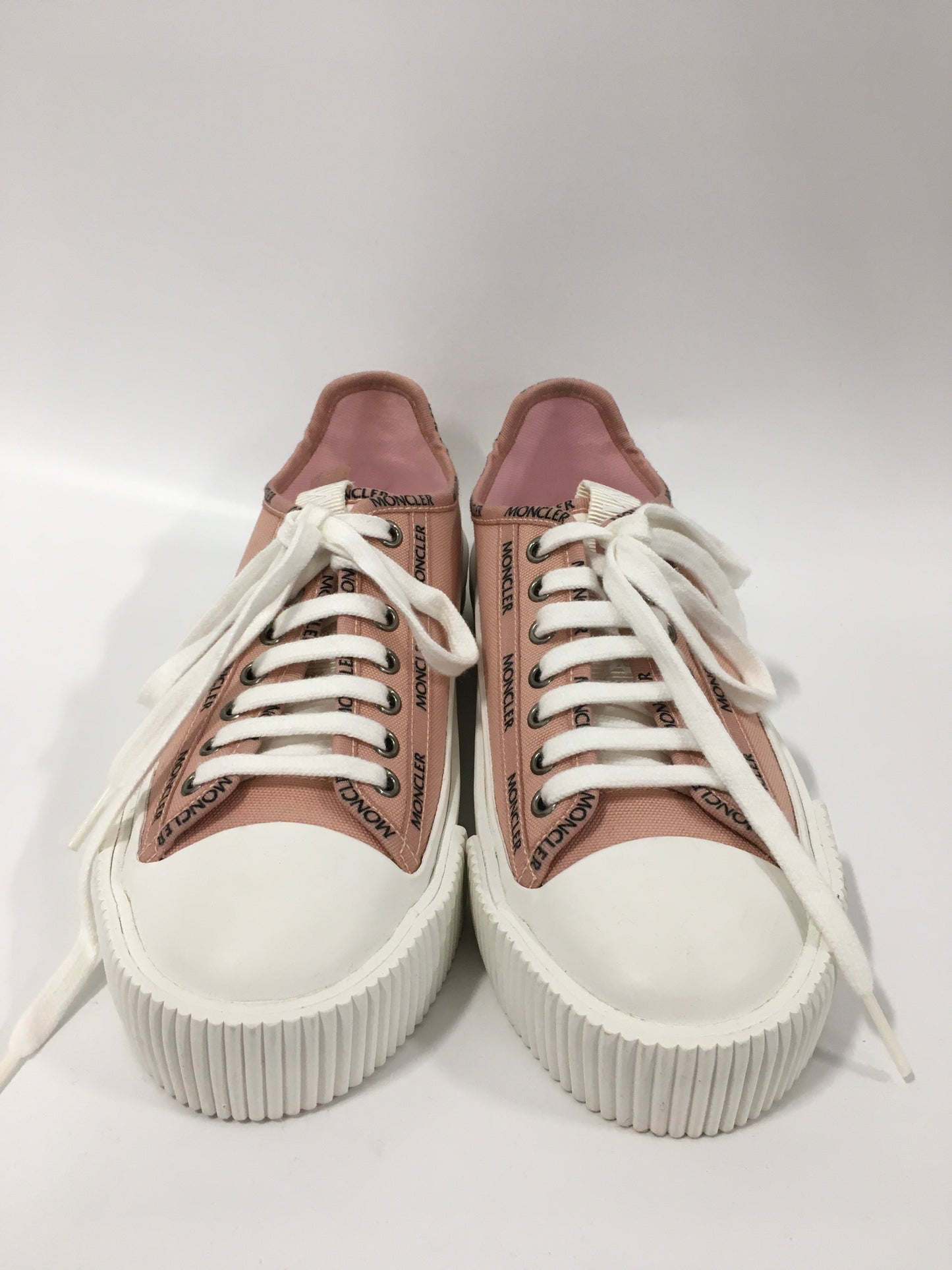 Shoes Designer By Moncler In Peach, Size: 7